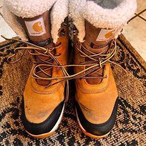 Carhartt Pellston 8" Sherpa Fleece Winter Hiking Boots womens sz 10